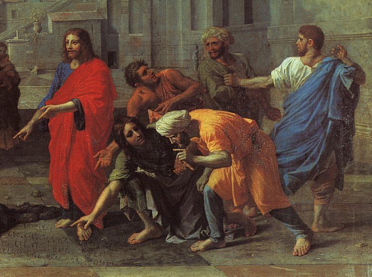 Nicolas Poussin Christ and the Woman Taken in Adultery Detail China oil painting art